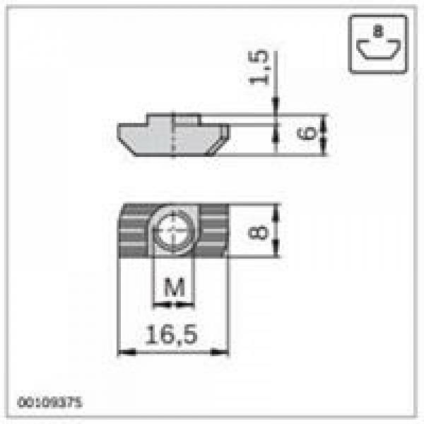 Bosch Rexroth 8981016122, T-Nut, 8mm T-Slot, 8-32 Thread 8981016122 Rexroth