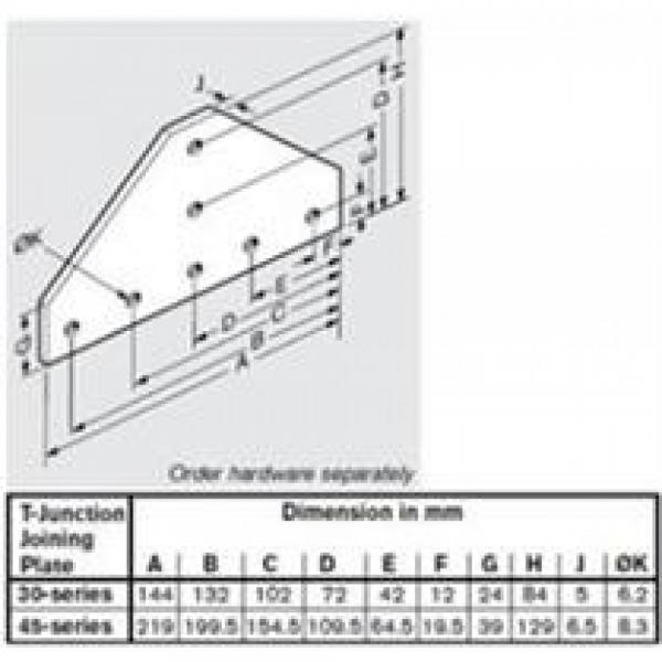 Bosch Rexroth 8981019450, Stiffening Plate T-Jnctn Plt 45 S 8981019450 Rexroth