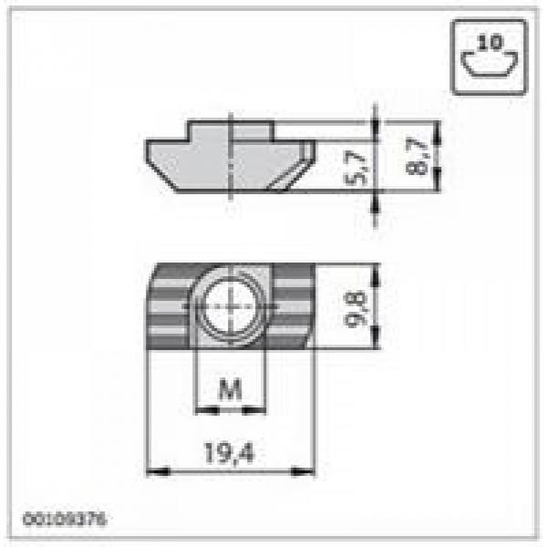 Bosch Rexroth 8981021321, T-Nut, 10mm T-Slot, 8-32 Thread 8981021321 Rexroth