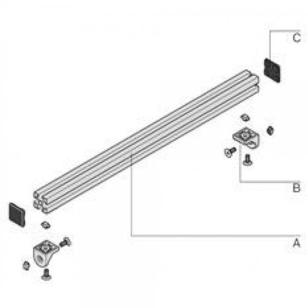 Bosch Rexroth 3842548752, End Cap 45X45,Grey 3842548752 Rexroth